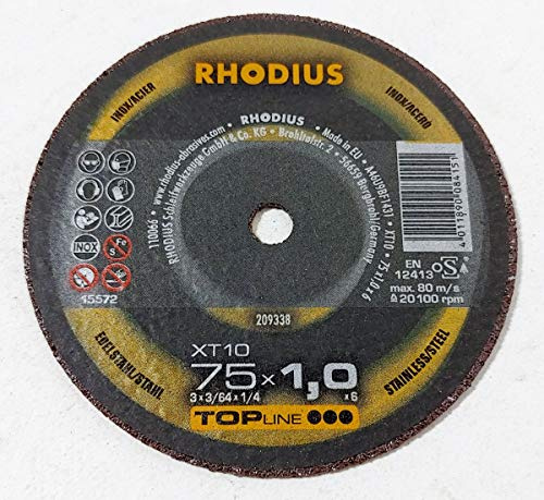 Rhodius XT10 MINI 209338 Disque à tronçonner 75 mm 6 mm 1 pc(s)