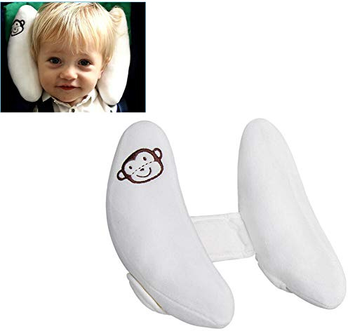 Baby Adjustable Head Neck Support Banana Shape Travel Pram Pillow Cushion | Infant Travel Support,Headrest for Car Seat Pushchair Stroller Rocker
