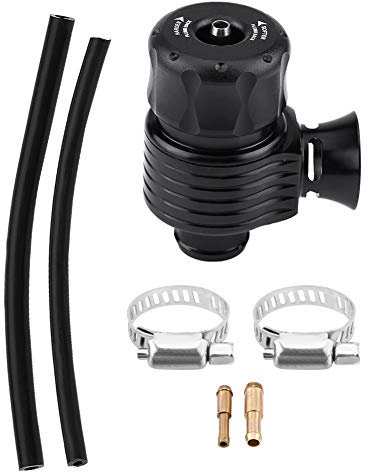 Valvola Pop Off Turbo Benzina, Fydun Universale Alvola Scarico Auto 25mm Kit Adattatore Valvola Scarico in Lega di Alluminio Forma del Corno Valvola Blow Off Benzina