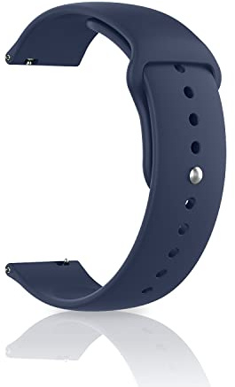 CeiBand Armband für 20MM 22MM Silikon Sportarmband, Armbänder mit Edelstahlschnalle, Sport Ersatz Uhrenarmband mit 22MM 20MM Stegbreite für Herren und Damen - Blau