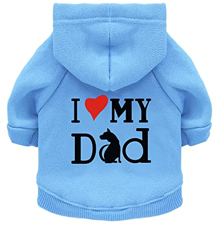 LtuzPet Warmes Sweatshirt für Hunde mit Fleece, Katzen-Kapuzenpullover, Hundepullover mit Hut für kleine und mittelgroße Rassen