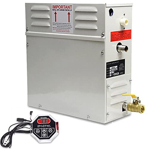 SHENGSHIYU Générateur Vapeur Douche 3KW/4.5KW/6KW/8KW/9KW Sauna Generator Generator Steam Bath Machine Kit for Maison Sauna Salle Spa Machine Fumigation avec contrôleur,380V-4.5KW