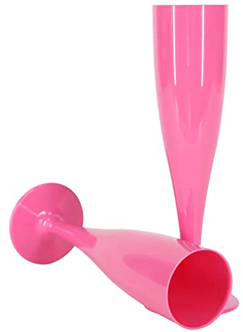 ProductPro 20 x flûtes à prosecco en plastique rose, biodégradables, d'une capacité de 175 ml