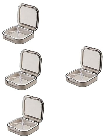 4 Pz Scatola Per Bretelle a Specchio Casi Di Fermo Porta Medicinali Da Viaggio Contenitore Trasparente Caso Di Fermo Bicchiere Viaggiare Scatola Di Immagazzinaggio Di Notte