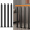 Poteaux De Balustre D'escalier Carrés - Broches De Garde-Corps En Métal Réglables à 270° Avec Base De Support Plat Et Kits De Vis; Les Poteaux En Fer Noir Conviennent à La Terrasse