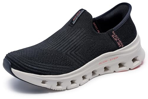 Skechers Glide-Step Pro Everyday Citizen - Tenis para Mujer, Punto Negro y Ribete Rosa, 39 EU
