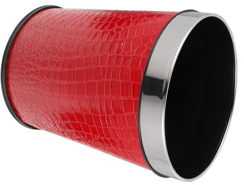 Amosfun Poubelle Rétro 5l Rouge Crocodile Petite Poubelle En Plastique Sans Couvercle Multifonctionnelle Pour Salle De Bain Chambre Et Bureau Corbeille à Papier Compacte