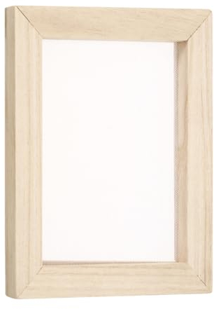 QUARKZMAN 1 Stück Siebdruckrahmen, 18x15 cm Holz mit 160er weißem Netz für DIY-Siebdruckprojekte