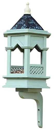 HYKJCSS Vogelfutterspender Vogelfutterstation An Der Wand Befestigter Vogelfutterspender Aus Holz Für Den Außenbereich Vogelzubehör Vogelfutterstation