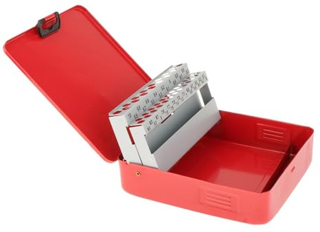 JISADER Caja de almacenamiento para brocas giratorias, accesorio vacío, conveniente, caja de índice de brocas de Metal resistente, organizador dispensador de, 41 ranuras