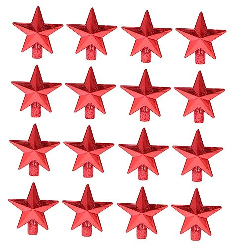 Anneome 20stücke Weihnachtsbaumspitze Teiliges Glänzender Stern Christbaumspitze Für Festliche Dekorationen Rote Tannenbaumspitze Für Weihnachtsbaum Und Saisonale Feierlichkeiten