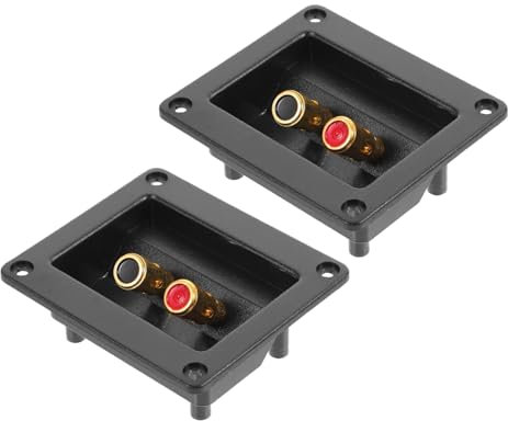 BELLIFFY 2pezzi Morsettiera Per Altoparlanti Terminali Cup Per Casse Acustiche Connessioni Stabili Per Audio e Subwoofer Design Facile Da Usare Per Performance Professionali e Installazioni