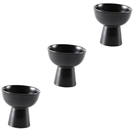 WHAMVOX 3stücke Japanische Keramik Dessertschale Hohe Eiscreme-becher Im Retro-stil Für Desserts Und Backwaren Langlebig Und Stilvoll Für Zuhause