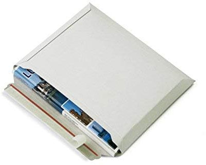 Versandtaschen weiß Vollpappe (Querbefüllung) Karton DIN A5+ - flach: 270x215mm / aufgestellt 240x165x50mm (Artikel: PS.162) (800)