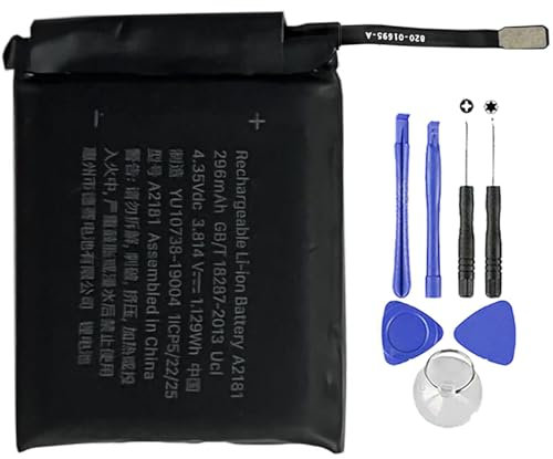BATTERIA COMPATIBILE PER APPLE WATCH SE2 44mm IWATCH A2181 296mAh NUOVA CON KIT CACCIAVITI