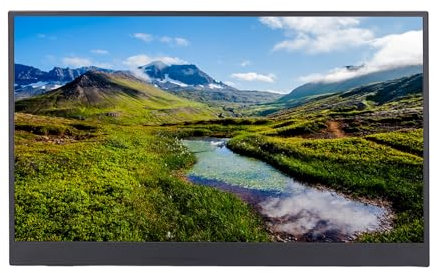 Pantalla Portátil de 15,6 Pulgadas, Pantalla de Computadora 1080P, Pantalla Táctil IPS Externa Portátil Delgada y Liviana para Computadora Portátil, PC, Consola de Juegos