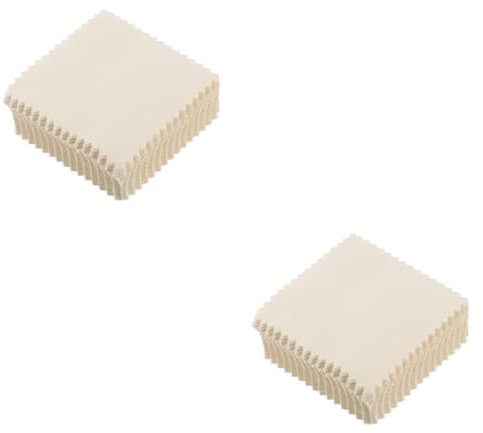 Holibanna 2 Ensembles Chiffon D'essuyage é Argenterie Nettoyant De Polissage Nettoyant Polyvalent Torchon Vaisselle Cleanseen Chiffon Tissu De Platine Chiffon Propre Doré 50 Pièces * 2