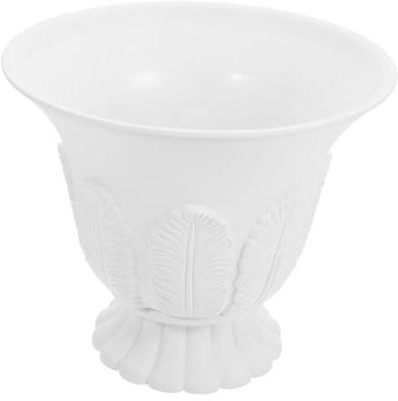 BESPORTBLE Vaso da fiori pothos in stile europeo Vasi da giardino grandi fioriere per piante da esterno oggetto decorativo vaso da fiori all'aperto vaso di fiori per matrimoni pp bianca