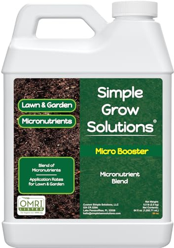 Micronutrient Booster- Complete Plant & Turf Nutrients- Simple Grow Solutions- Natural Garden & Lawn Fertilizer- Grower, Gardener- Liquid Food for Grass, Tomatoes, Flowers, Vegetables (64 Ounce)