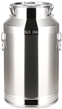 Stockpots Stainless Steel Sealed Barrel, 360 ° Inverted Leak-Proof, Milk Jug/Wine Pail Bucket Tote/Tea Canister, Liquid Transport Without Leakage, Onecolor-36cm*25cm (15L)
