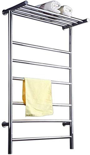 LYMGRZ TEmkin Towel Warmer, 130w Electric Heated Towel Rack, The Top of The Frame Can Be Hung, Constant Temperature Heating, Low Consumption, Stainless Steel Wall-Mounted Radiator