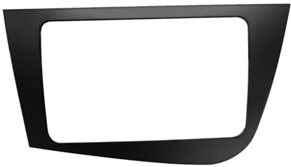 Tablero de Instrumentos estéreo Fascia De Radio De Coche LHD para Seat para León 2005-2012 Panel Estéreo De Doble DIN(Negro)