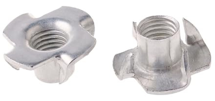 Blindsteckmutter, M3 M4 M5 M8 M10 M12 Verzinkte Vierklauenmutter Lautsprecher T-Mutter Blindzinkeneinsatz Möbelbeschläge(10pcs,M3)