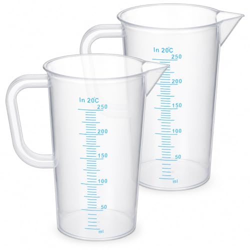2 misurini di precisione piccoli, 250 ml, in plastica