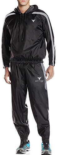 Mytra Fusion Weight Loss Sliming Fitness Sauna Sweat Suit BlackGrey