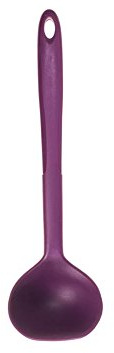 Kochblume Schöpfkelle S | Premium-Silikon | Hitzebeständig | Spülmaschinenfest | 26cm | Farbe: lila