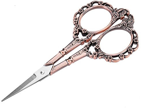 Antike Vintage Style Scissor Schneiden Stickerei Blumenmuster Schere Nähwerkzeug Schneider Schere Haushalt DIY Nähzubehör(#2)