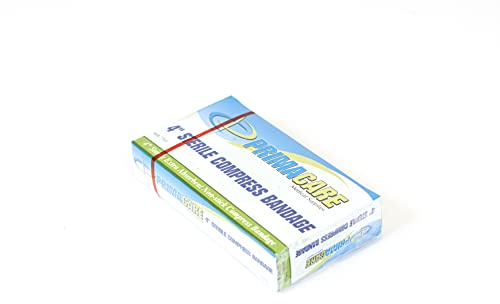 Primacare CSWB-7701-CS Meidcal Gauze Bandage Roll, Sterile Compress Pad, 72 in., 10 Packs of 12= 120 Units