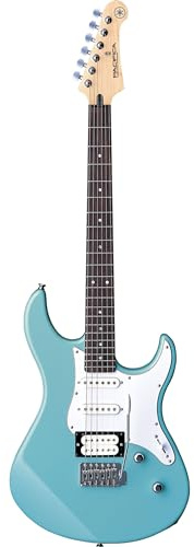 Yamaha Pacifica 112V Hochwertige E-Gitarre in elegantem Design für Einsteiger und Fortgeschrittene, mit 2 online Gitarrenstunden bei einem Lehrer der Yamaha Music School, in Sonic Blau
