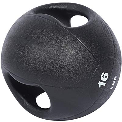 Medizinbälle Gummi-Medizin-Ball, Doppelte Griff-elastische Fitness-Kugel, Haushaltskugel, rutschfeste Verschleißfest, 6LB / 8LB / 10LB / 12LB / 14LB / 16LB / 18LB / 20LB / 20LB (Color : 16lb/7.3kg)