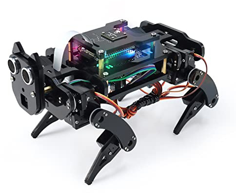 Freenove Robot Dog Kit for ESP32 CAM (Included), Dual-core 32-bit 240 MHz Microcontroller, Walking, Camera, Touch Sensor, Ultrasonic Ranging, Buzzer, RGB LED, Servo, App