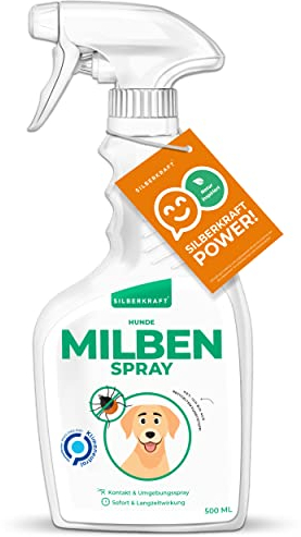 Silberkraft Milbenspray Hunde 500 ml, zuverlässiger Milbenschutz für Hunde, effizientes und garantiert hilfreiches Anti-Milben-Mittel