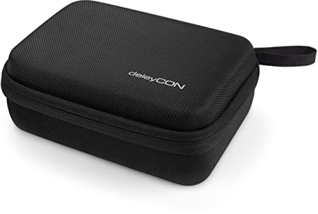 deleyCON Estuche Rígido para Cámara GoPro y Accesorios - Resistente, a Prueba de Polvo, Golpes y Salpicaduras - para GoPro Hero 13, 12, 11, 10, 9 - Tamaño M - Negro
