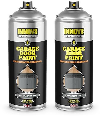 GARAGE DOOR SPRAY PAINT - Exterior & Interior Door - Multi Surface - Metal, Wood & uPVC - No Primer or Top Coat - 1 x 400 ml - Professional Standard Fast Dry Satin Finish - ANTHRACITE GREY