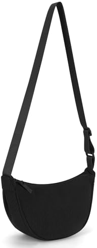 GSenhui Halbmond Tasche Cord Umhängetasche Damen Cord Crossbody Bag Damen Schultertaschen Großer Kapazität, Half Moon für Frauen Täglich Lässige