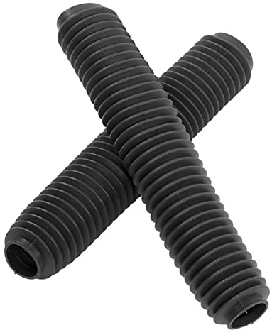 Coppia Soffietti Ammortizzatori Forcella Moto di Ricambio perDRZ400, Protegge da Sporco, Perdite D'Olio, Copertura in Gomma Resistente con Dimensioni Apertura Superiore (BLACK)