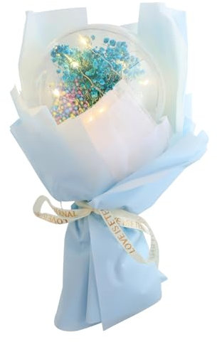 IMIKEYA Lichtdurchfluteter Trockenblumenstrauß Mit Für Besondere Anlässe Für Valentinstag Geburtstage Hochzeiten Und Romantische Momente Langlebig Und Dekorativ