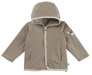 Sterntaler Babyjacke zum Wenden mit Pünktchen - mit Kapuze und Druckknöpfen - Wendeseite einfarbig mit seitlichen Eingrifftaschen - Unisex Sommerjacke für Baby und Kleinkind, Sand, Größe 68