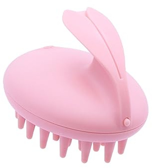 Elektrische Kopfhautbürste 3v Abs Tpr Shampoobürste Rosa | Vibrationsfunktion, 2 Aa Batterien, für Kopfhaut und Haar, für Haartypen und Dickes Haar
