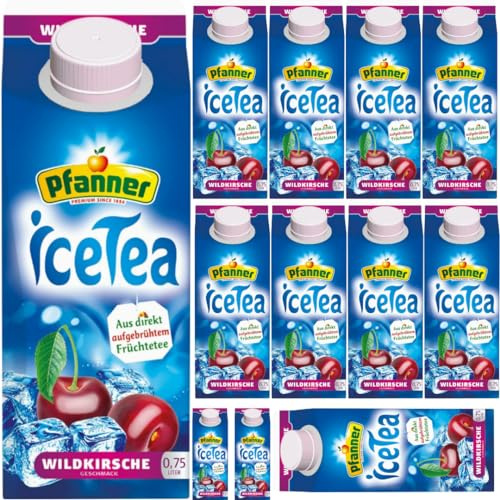 Pfanner Ice Tea Wildkirsche Eistee & Teemischgetränke 750 Mililiter x 12 STÜCK