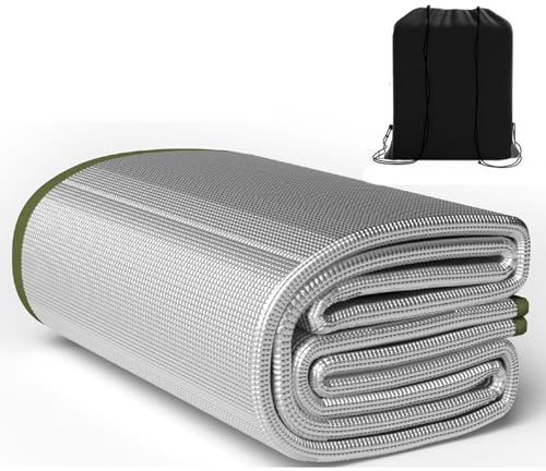 Alu Isomatte Schaummatten Schlafmatte aus Aluminiumfolie 7mm dick für Camping Isoliermatte Isolierdecke Faltbare Zeltmatte Bodenmatte Thermomatte Matte