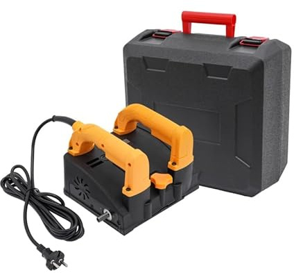 Betonfräse, Sanierungsfräse Elektrische, 220V│1200W│1000-4000r/min, Betonschleifer mit Vakuumsystem, Tragbare Wandhobelmaschine, Walzenfräse, Hobeltiefe: 1-4mm│Breite: 15cm (Schwarz-gelb)