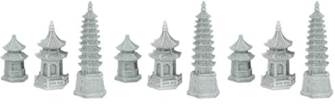 Supvox 3 Sätze Wohnkultur Terrariumdekor Gartendekorationen Aus Beton Bonsai-Figuren Bastelzeug Bastelzubehör Landschaftsstütze Mikro-landschaftsturm-Ornament Light Grey 3 Stück * 3