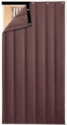 Winter Thermal Insulated Windproof Door Curtain for Energy Saving and Soundproofing Brown 80x230cm