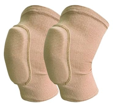 Genouillère 1 paire de genouillères de sport for hommes et femmes, genouillères de protection for la danse, le Yoga, le volley-ball, le Football, la course à pied, le cyclisme, le Tennis(Beige,M)