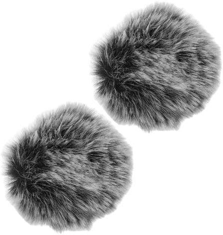 Abaodam 2pièces Lot De Housse De Microphone Fourrure Bonnette Anti-vent Pour Microphone Protecteur De Pour Enregistrement